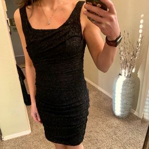 Express black fitted dress
